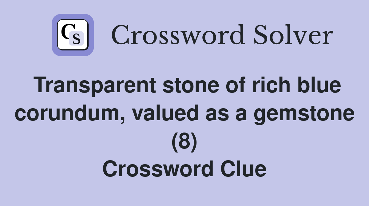 Transparent stone of rich blue corundum, valued as a gemstone (8